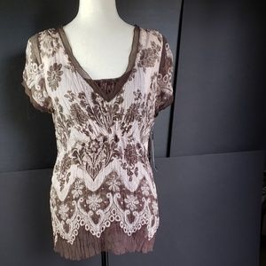 NWT $138 Karen Kane silk 2 piece top